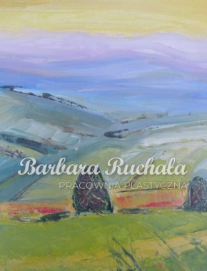 Pogórze Rożnowskie o zmierzchu, 40x30, olej na płótnie