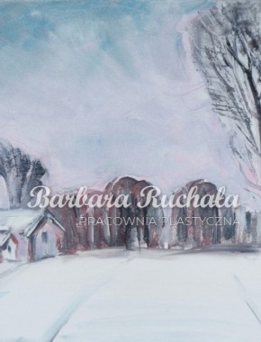 Zima - widok z okna, 40x30, olej na płótnie