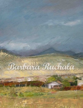 Przed burzą - krajobraz Czarnogóry, 30x24, olej na płótnie