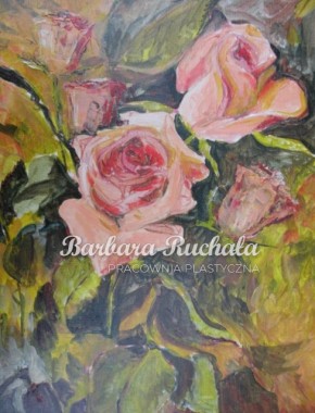Bukiet róż, 30x40, olej na płótnie